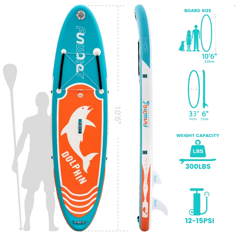 nafukovaci paddleboard modro oranžovy